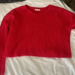PacSun red crop sweater